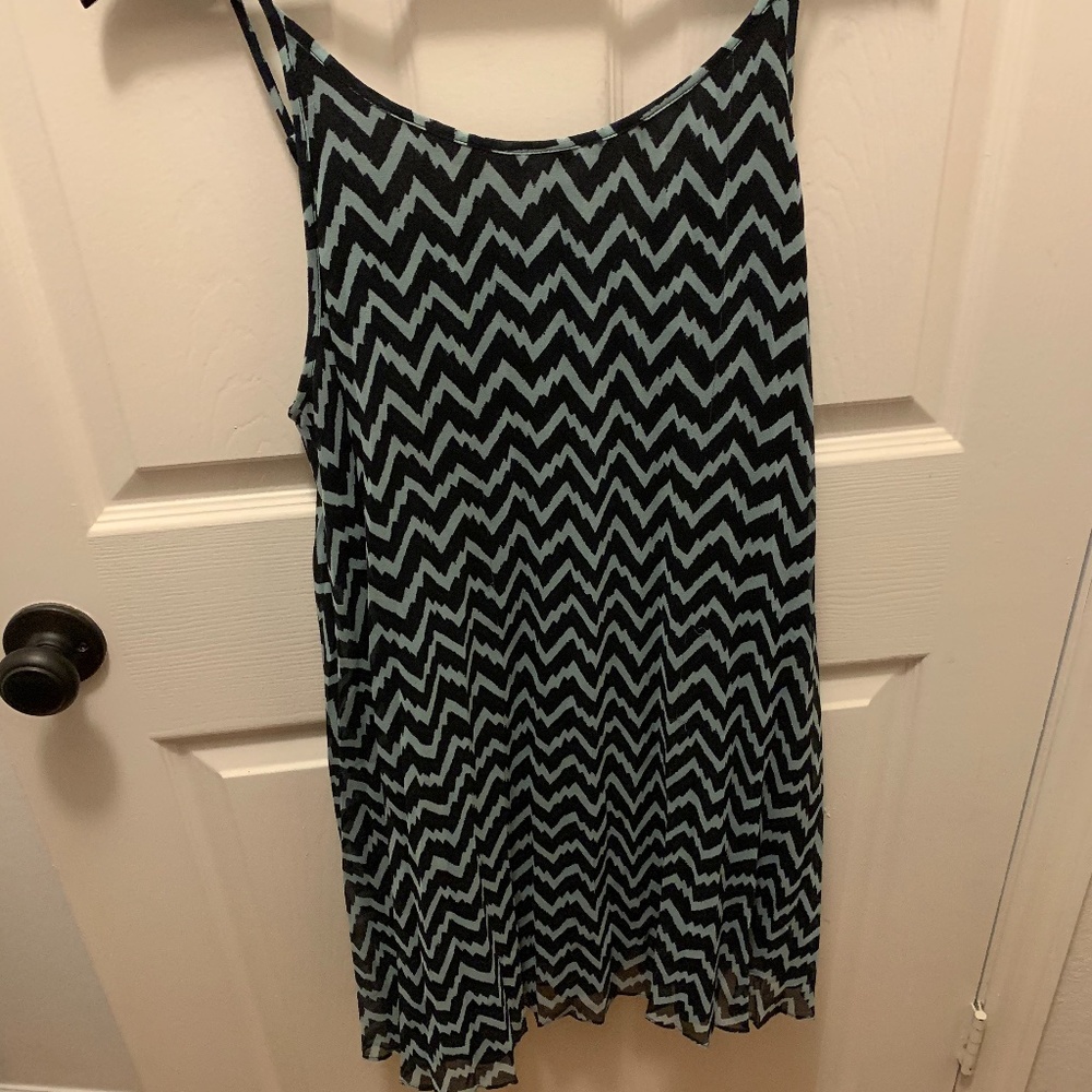 Blue Chevron Dress